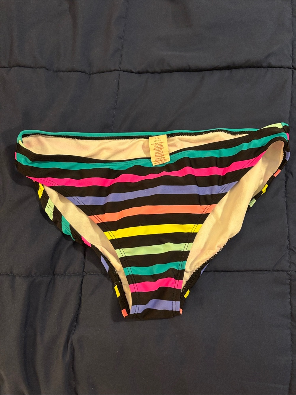 Striped Multicolor Bikini Bottoms